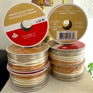 Christmas Holiday Ribbon‎ Decoration for Wreaths Trees Gift Boxes